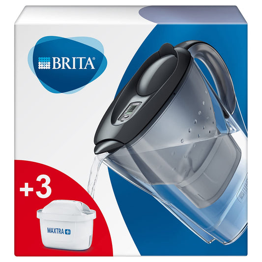 BRITA Marella 2.4L Fridge water filter jug include 3 x MAXTRA+ filter cartridges - Made in Germany