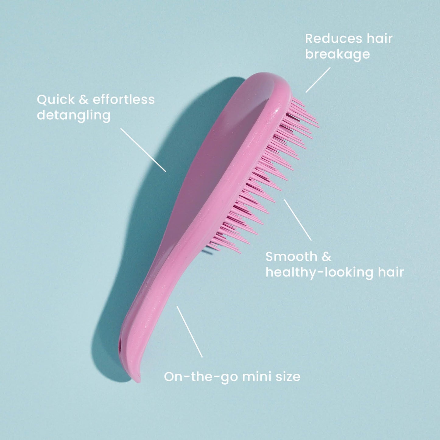 Tangle Teezer The Mini Wet Detangler Hairbrush for Wet & Dry Hair (Sea Green) - Made in UK