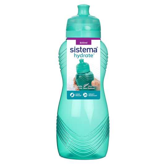 Sistema 600 ml Twist 'n' Sip Squeeze Sports Water Bottle - Made in New Zealand