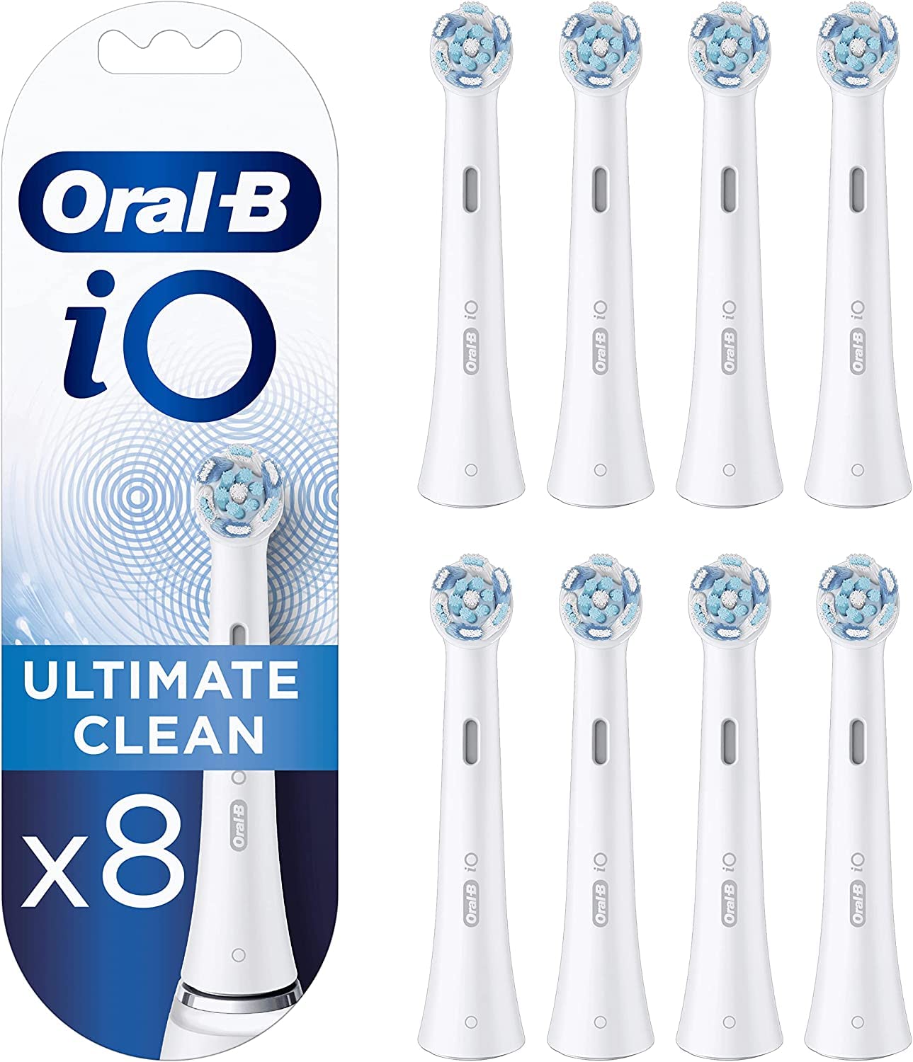 Oral-B iO Ultimate Clean Electric Toothbrush Head (Pack of 8) - Made in Poland