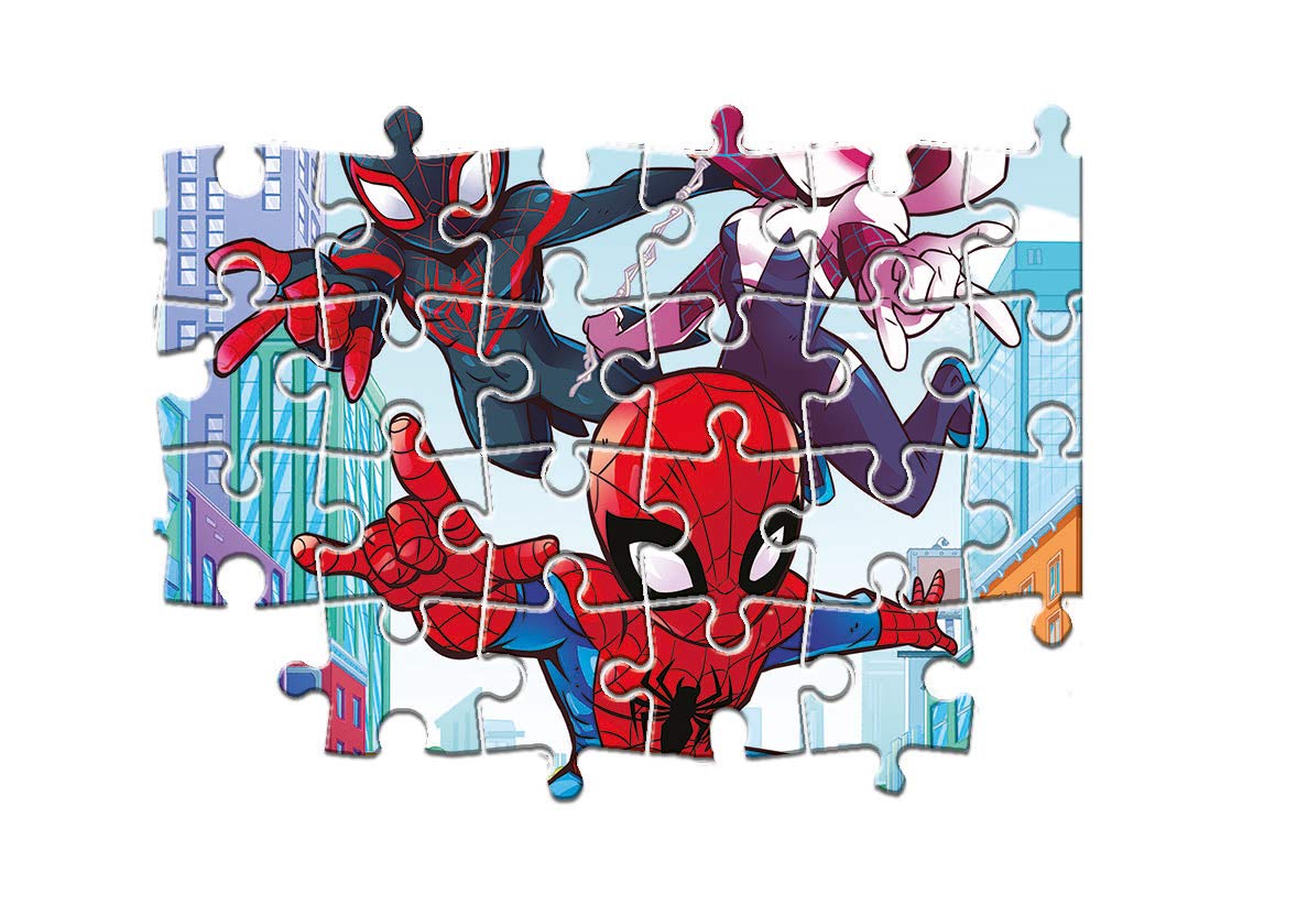 Clementoni Marvel Super Hero Jigsaw Puzzle 2x20 Pieces, 100% Recycled Materials - Made In Italy