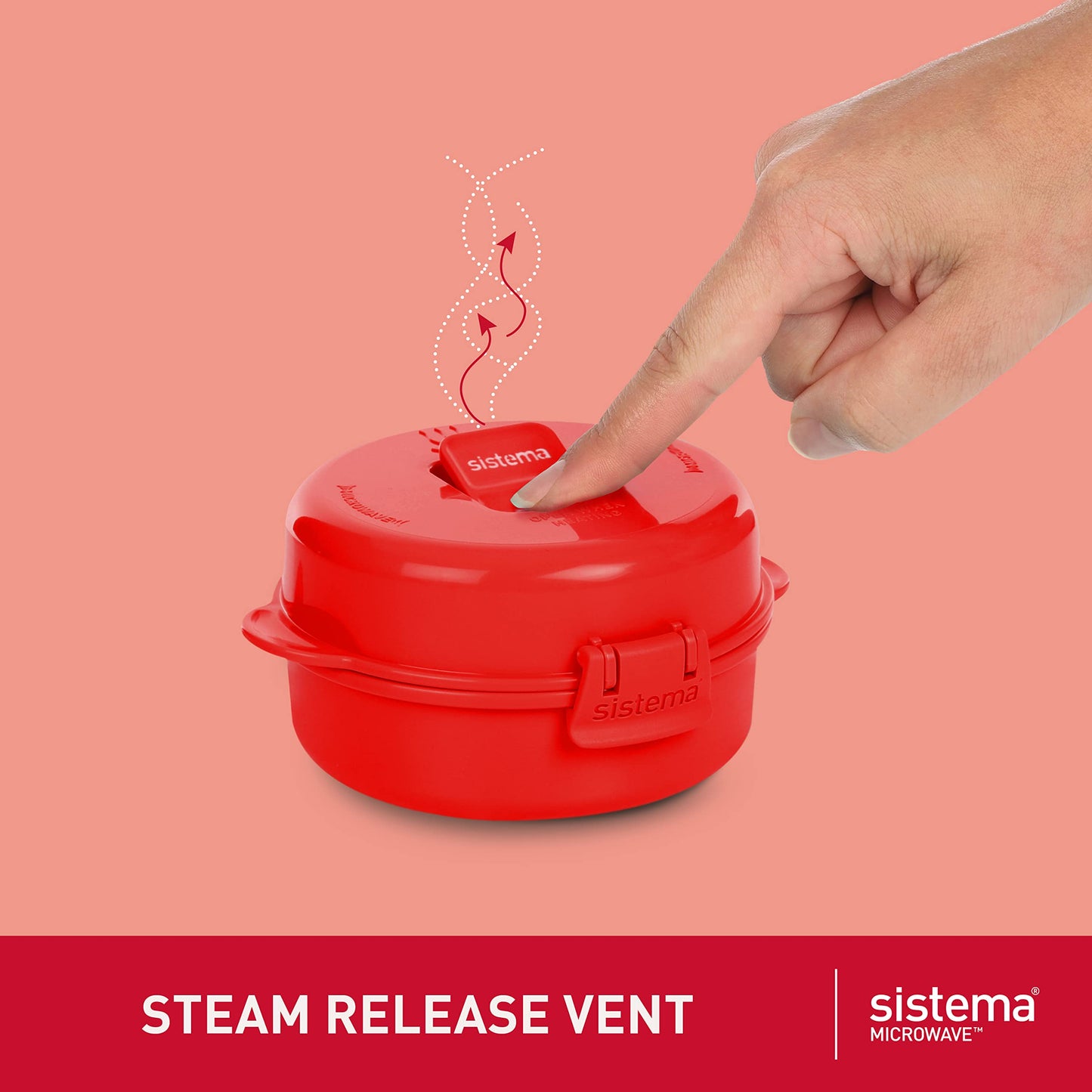 Sistema 270 ml Easy Eggs Microwave Egg Cooker with Steam Release Vent - Made in New Zealand