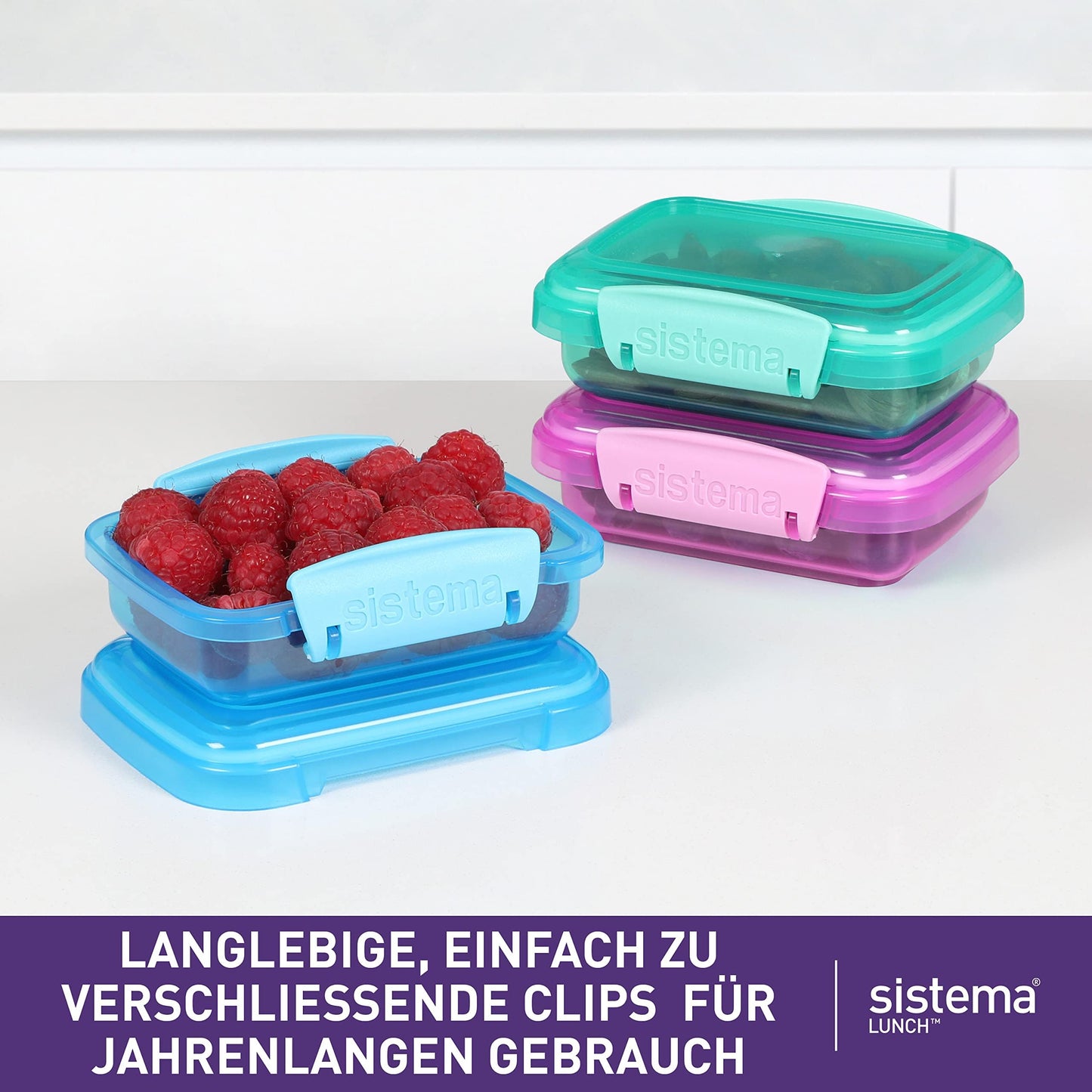 Sistema 200 ml Lunch Food Storage Containers (3 Count) - Made in New Zealand