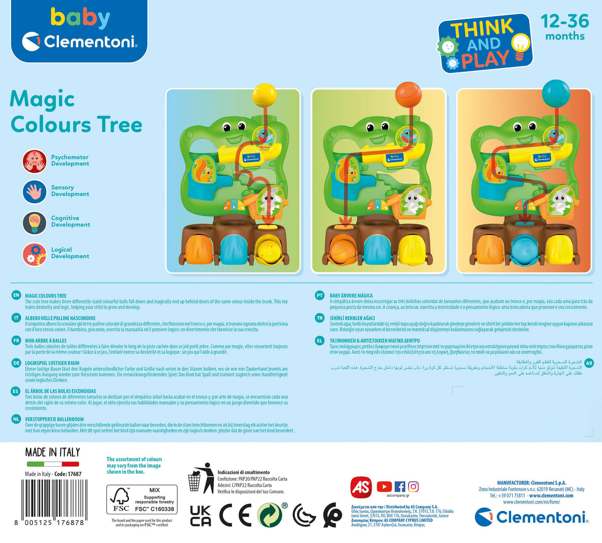 Magic Tree Ball Drop Clementoni Tree-Ball Drop For 1 Year Olds - Made In Italy – NONMIC