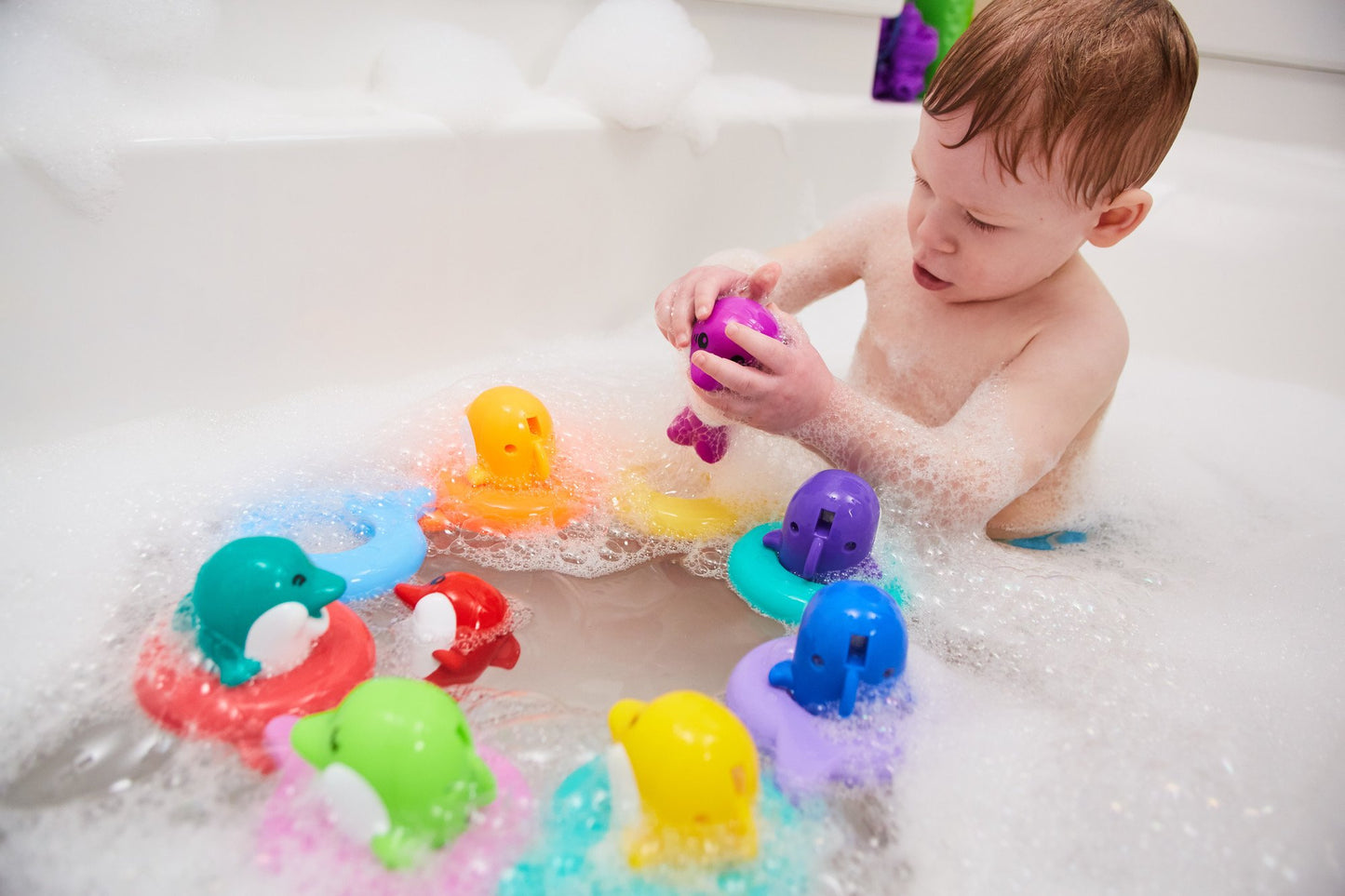 TOMY Toomies Do Re Mi Dolphins Baby Bath Toy Suitable for 1+ Year - Made in Indonesia