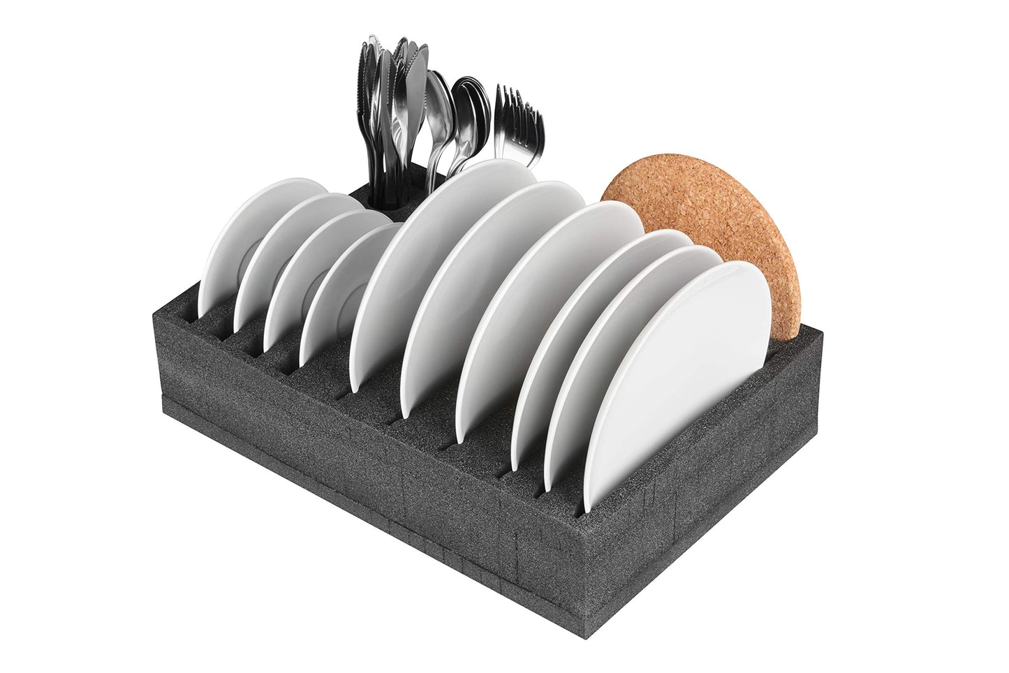 SCHAUMEX® Plate and Cutlery Holder (Space for 12 Plates) - Made in Germany