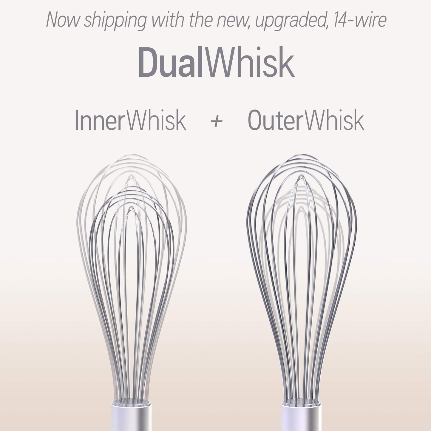 Whisk Wiper Multipurpose 11" Stainless-Steel Whisk (Color: Violet) - Made In USA