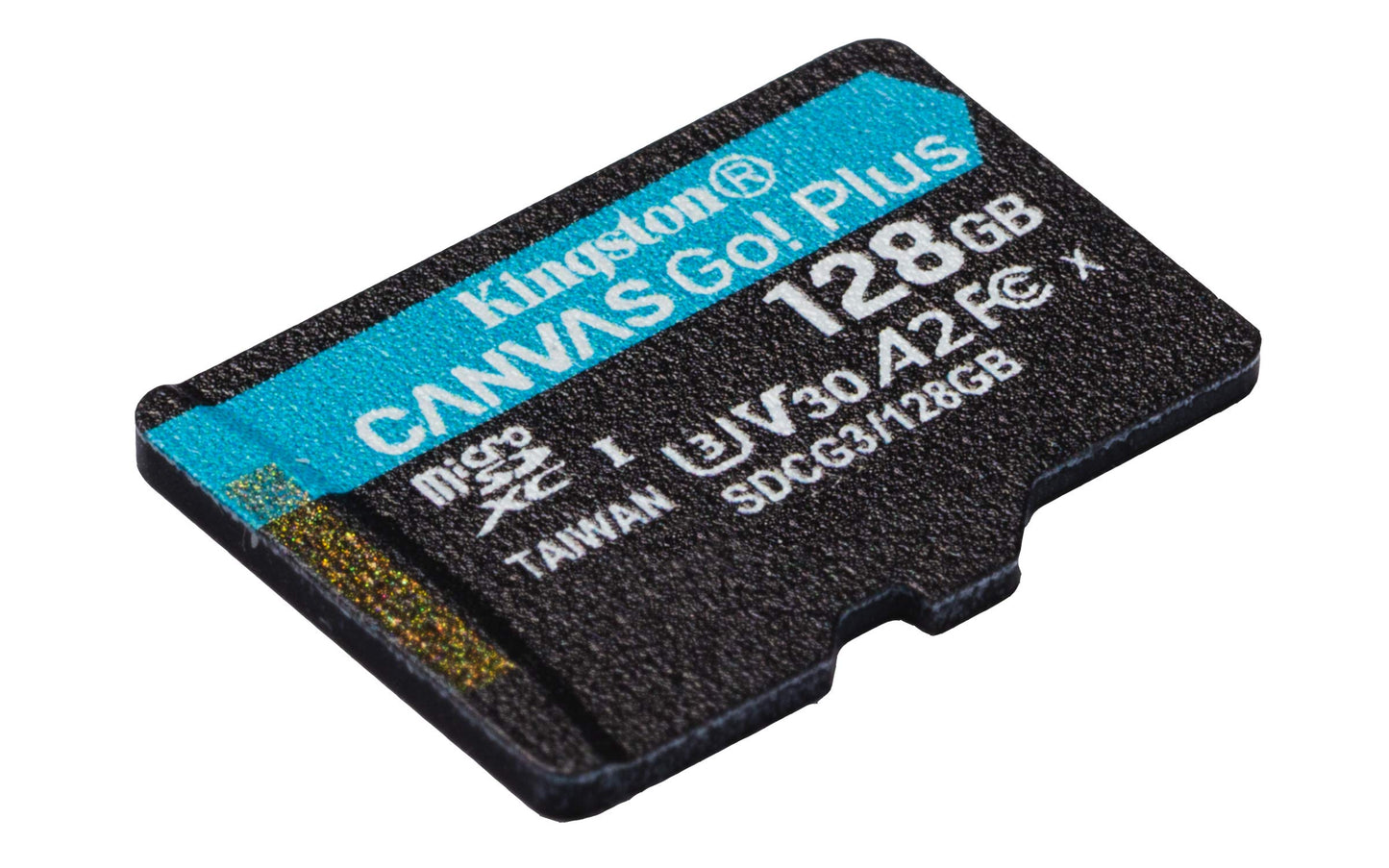 Kingston Canvas Go! Plus microSD memory card Class 10, UHS-I 128GB microSDXC 170R A2 U3 V30 Card + ADP - Made in Taiwan