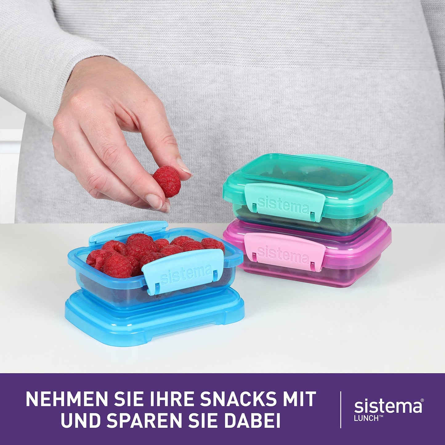 Sistema 200 ml Lunch Food Storage Containers (3 Count) - Made in New Zealand