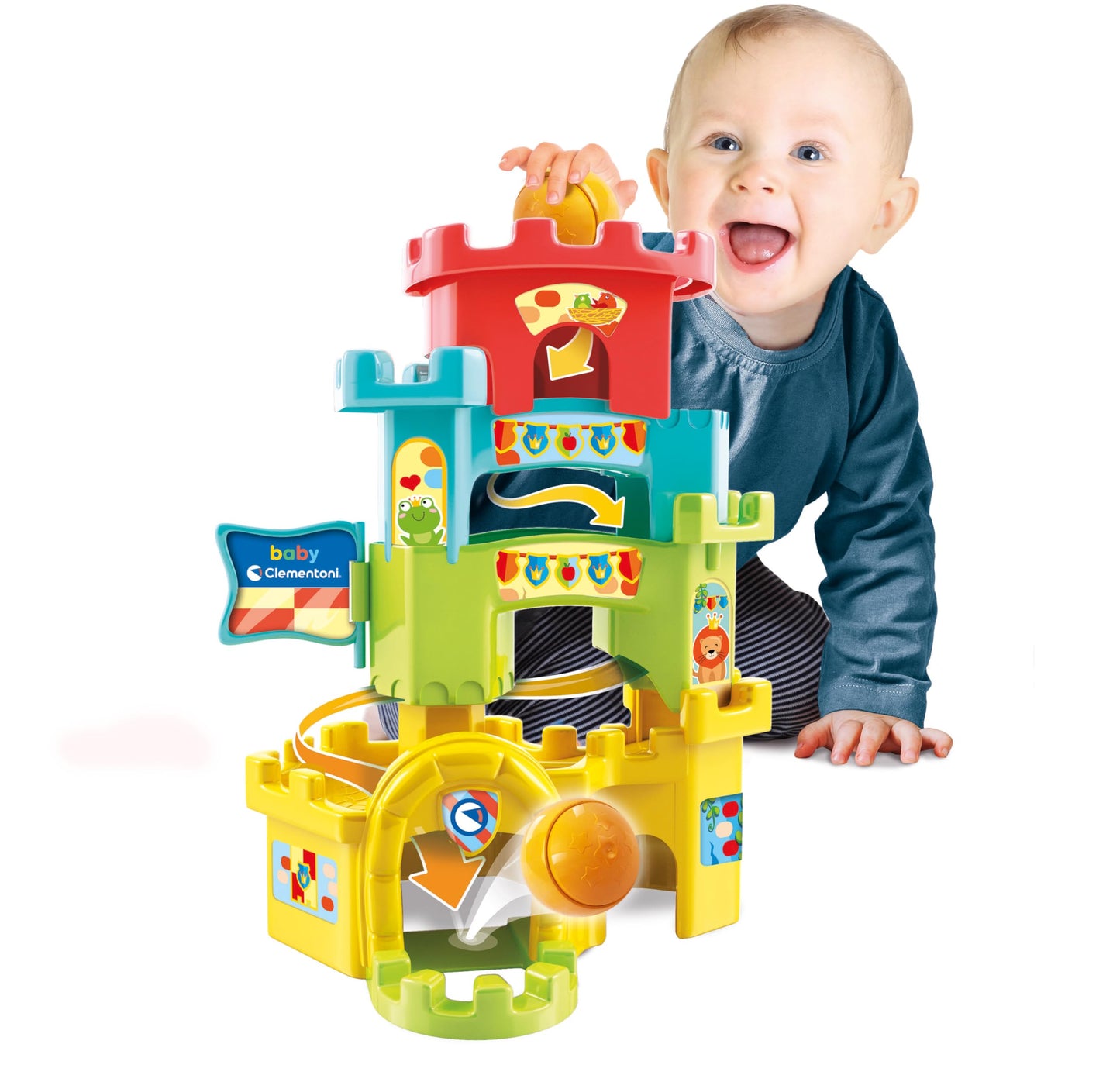 Clementoni Baby Roll and Drop Fun Castle - Made in Italy