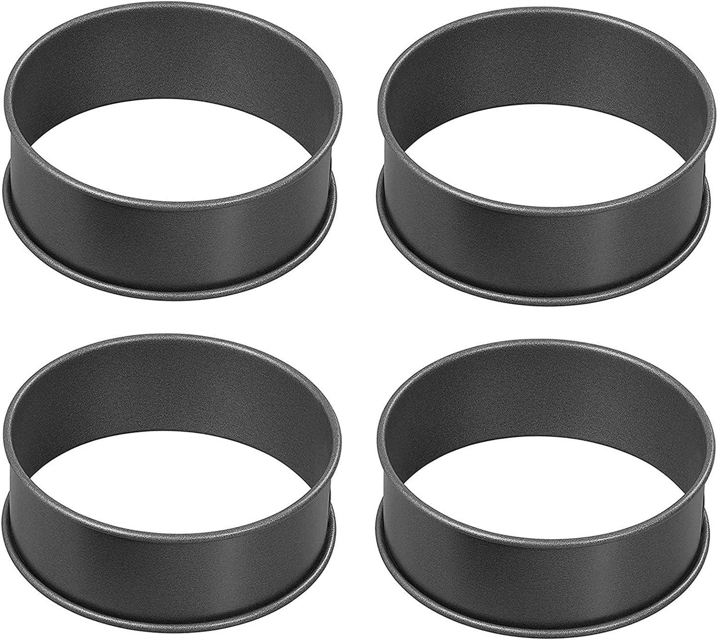 Wrenbury 9cm Large Carbon Steel Cooking Rings (Set of 4) - Made in England