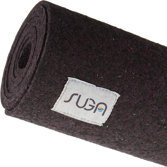 SUGA Premium 100% Recycled Yoga Mat (EXTRA LARGE) 5mm Thick, 75” x 26” - Made in USA