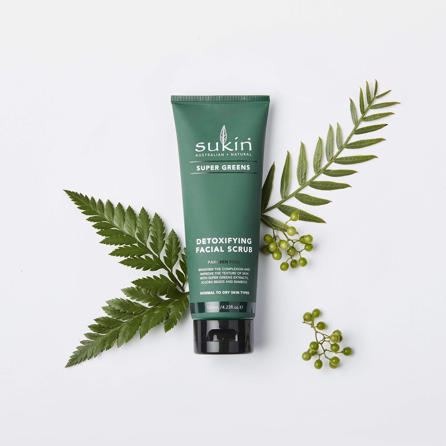 Sukin Super Greens Face Scrub 125ml - Made in Australia