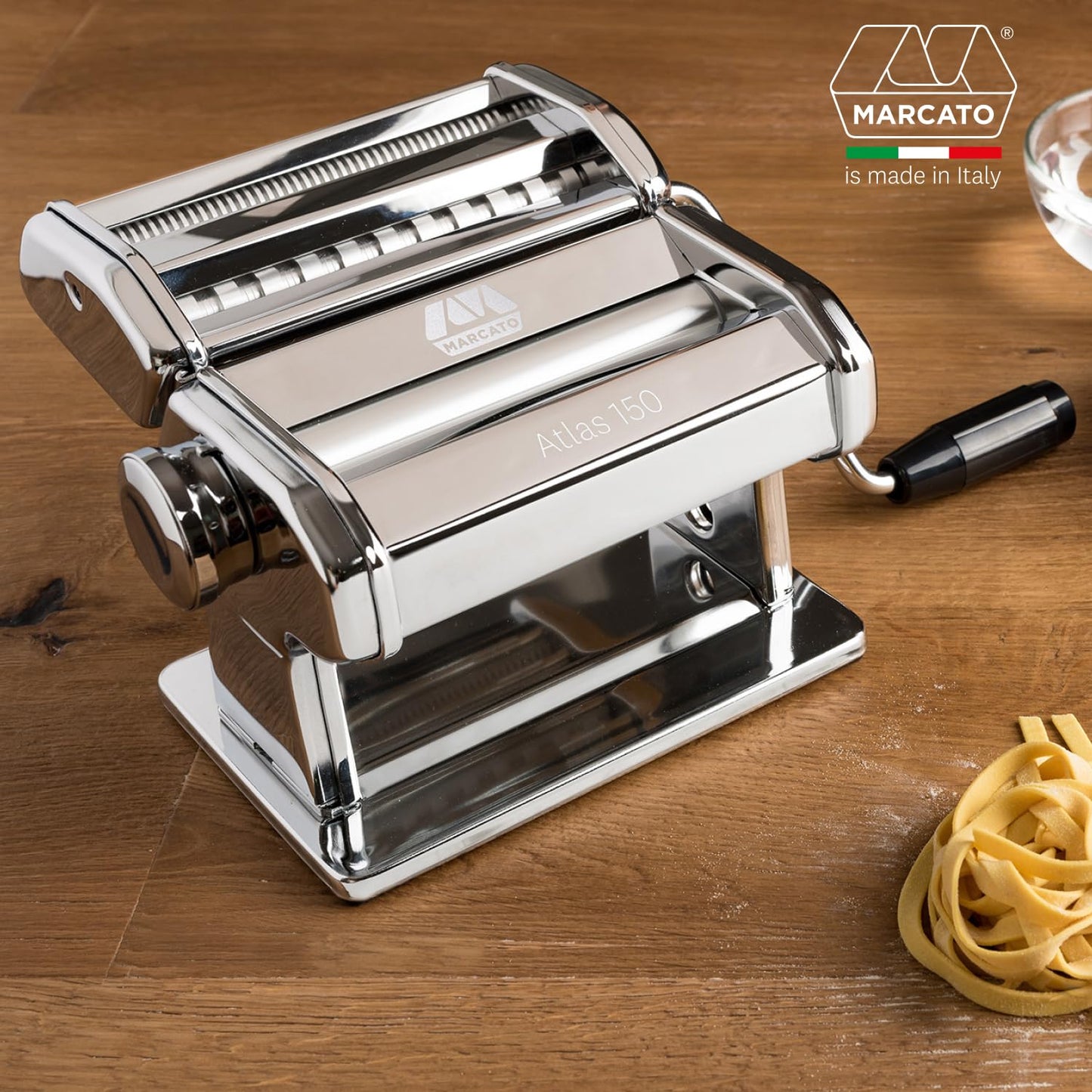 Marcato Manual Pasta Machine with Interchangeable Accessory 40 x 30 x 20 cm - Made in Italy