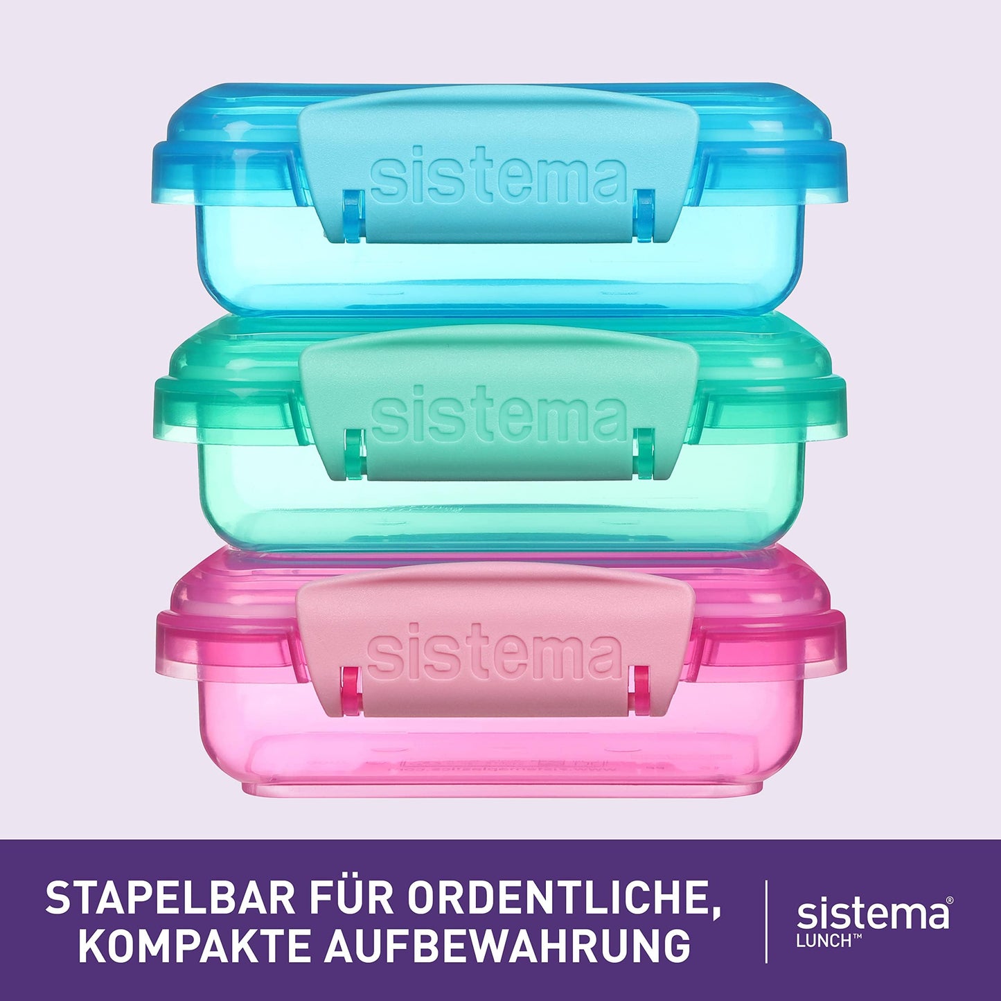 Sistema 200 ml Lunch Food Storage Containers (3 Count) - Made in New Zealand