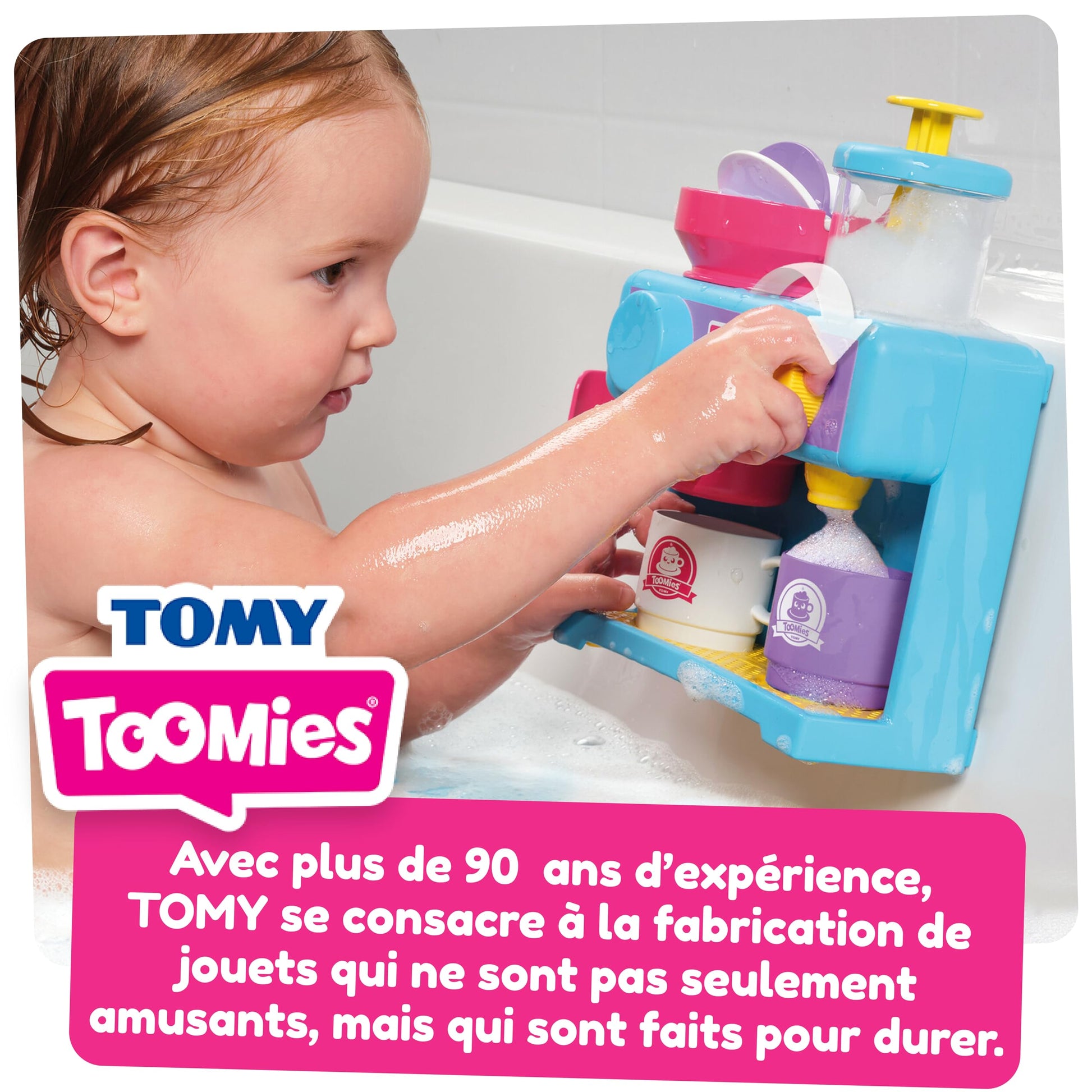TOMY Toomies Pretend Cafe Baby Bath Toys Set Includes Cups,