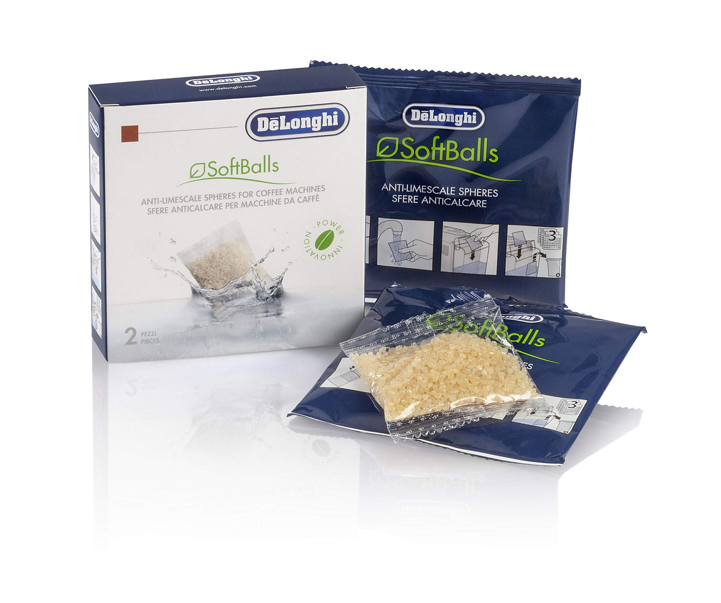 DeLonghi softballs prevent the formation of limestone water, 2 bags - Made in Italy