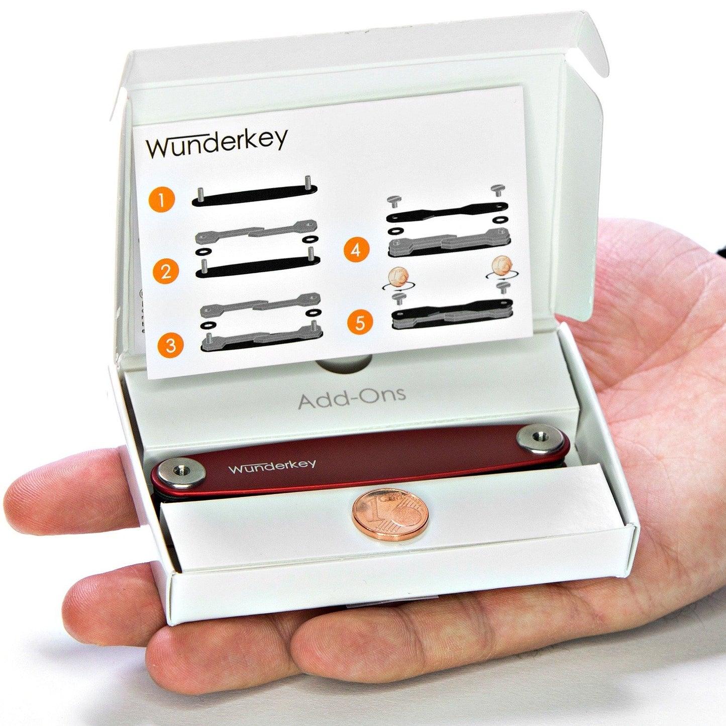 Wunderkey® Classic Red Smart Key Organiser (up to 8 Keys) – Made in Germany