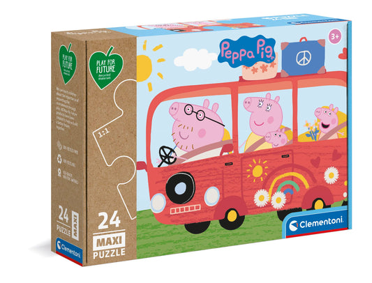 Clementoni Peppa Pig Play for Future Pig 24 Maxi Pieces - Made in Italy