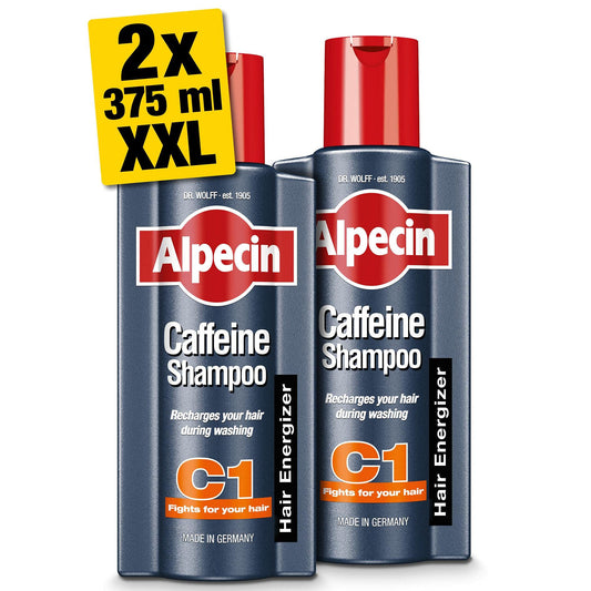 Alpecin Caffeine Natural Hair Shampoo 375ml x2 - Made in Germany