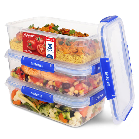 Sistema KLIP IT PLUS 2.2 L Leak-Proof Food Storage Containers 3 Count - Made in New Zealand