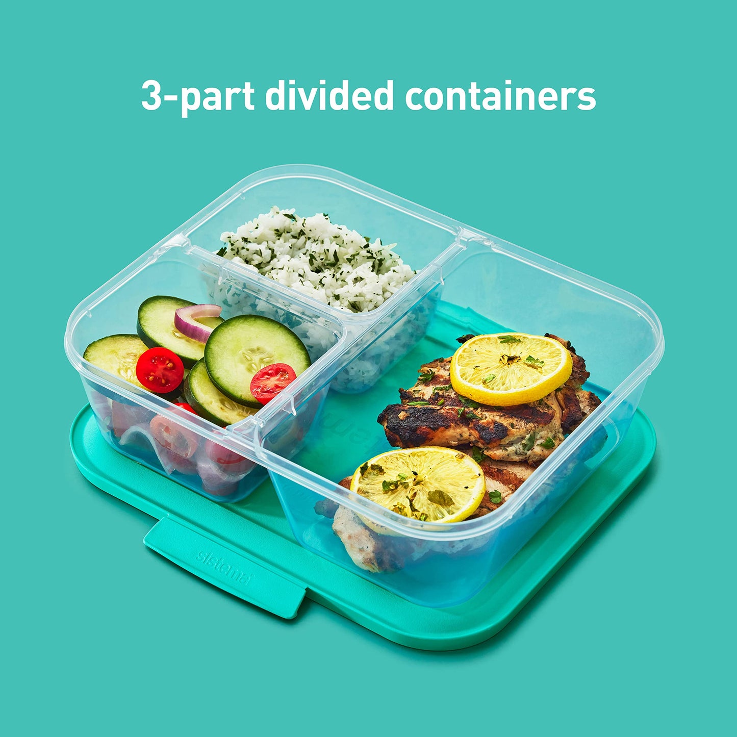 Sistema NEST IT 1.9L Meal Prep Containers (5 Count) - Made in New Zealand