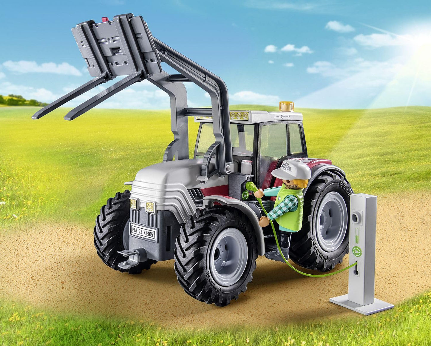 Playmobil Country Large Electric-powered Tractor, Ages 4+ - Made in Germany