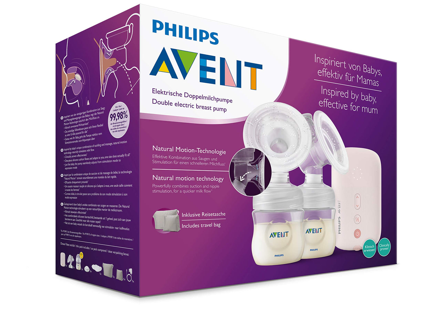 Philips Avent Double Electric Breast Pump (Model SCF397/11) - Made in Hungary