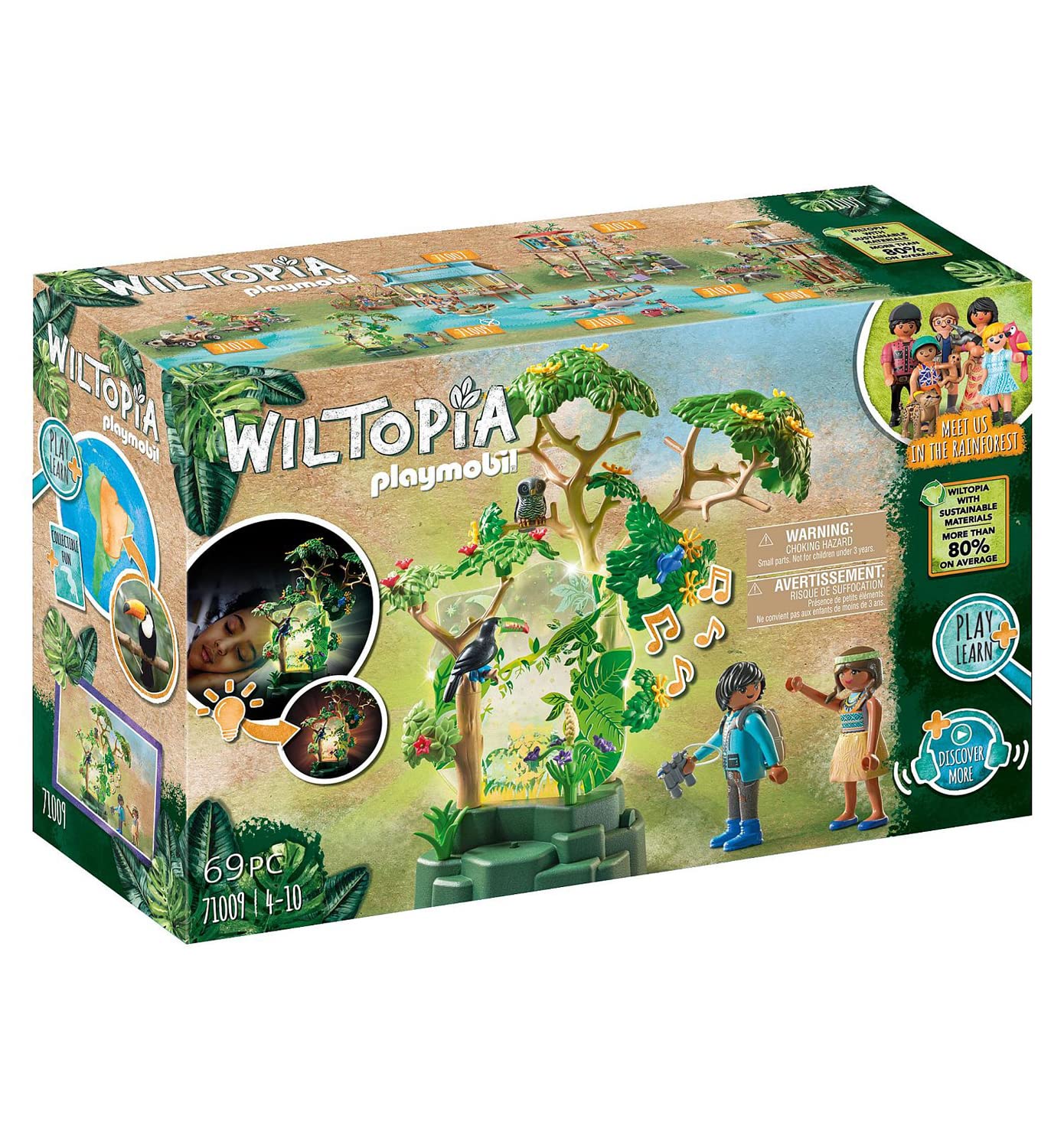 Playmobil Wiltopia Rainforest Nightlight with Toy Animals Ages 4+ - Made in Germany