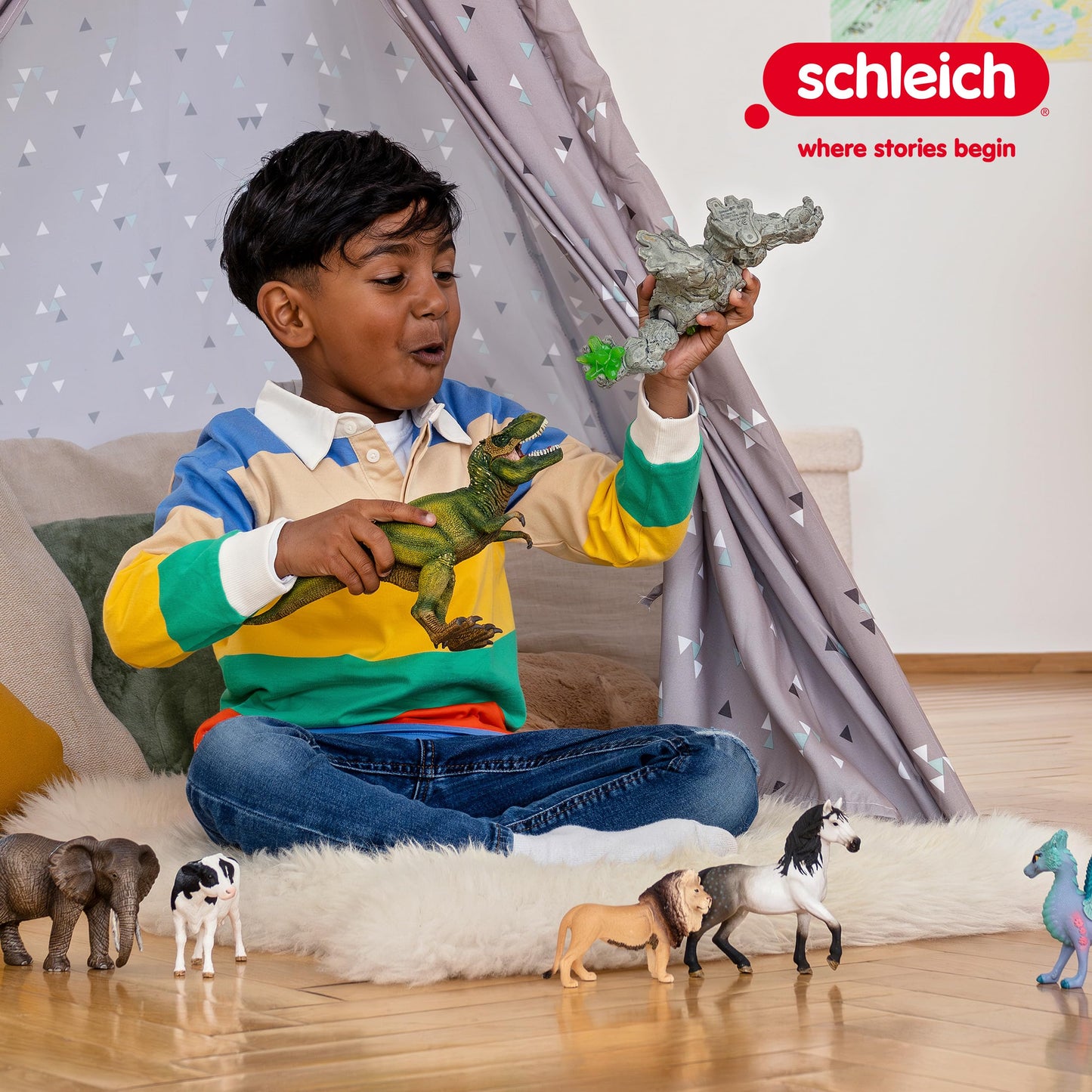 schleich HORSE CLUB Lisa's Tournament Training Horse Playset 17-Piece (Ages 5+) - Made in Germany, Bosnia, Moldova and Romania