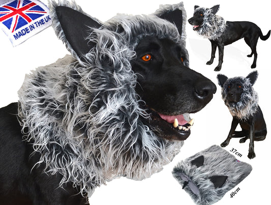 Werewolf Mane Halloween Costume for Medium/Large Dogs - Made in UK