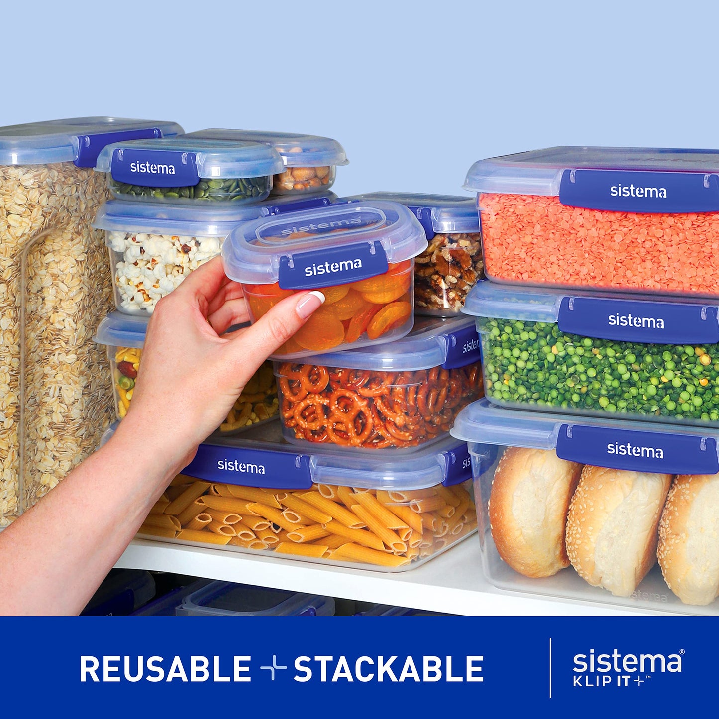 Sistema KLIP IT PLUS 5.5L Square Food Storage Container - Made in New Zealand