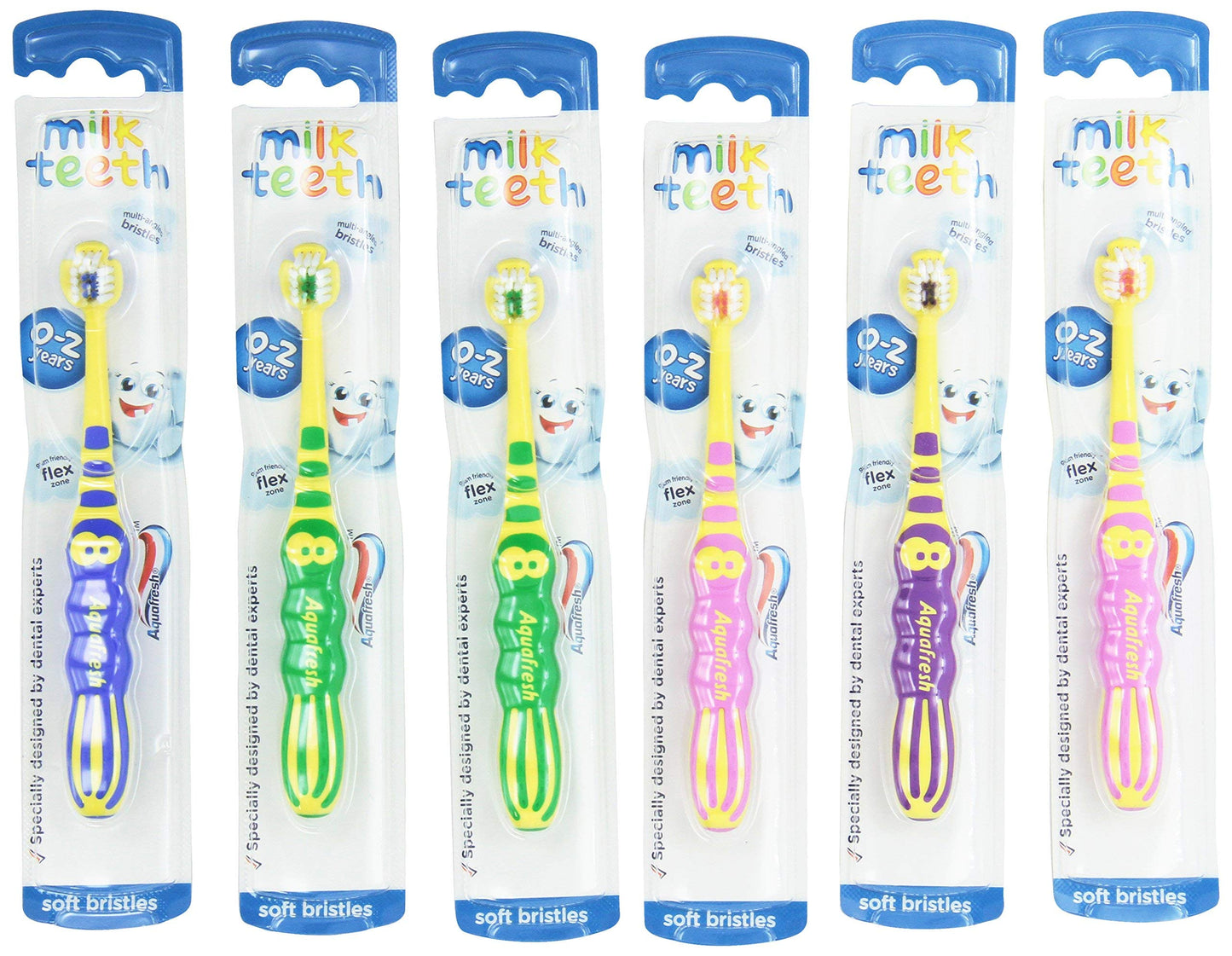 Aquafresh Toothbrush for Kids  0-2 Years, Soft Bristles, Pack of 1 - Made in Germany