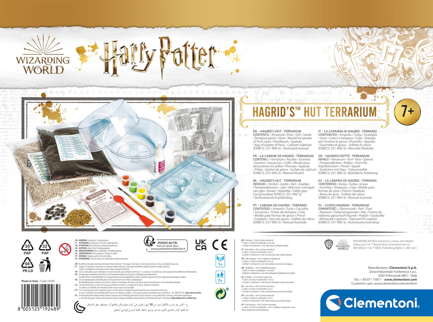 Clementoni Harry Potter Educational Sceintific Terrarium Kit: Build Your Magical Greenhouse (7+ Years) - Made in Italy